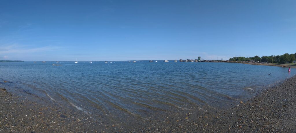 Panoramic view of the ocean