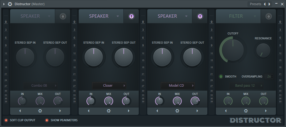 Picture of FL Distructor with parameters