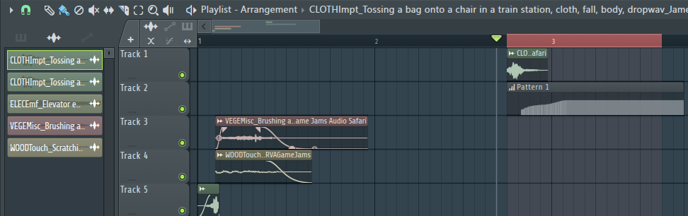 Stacked audio files within FL Studio