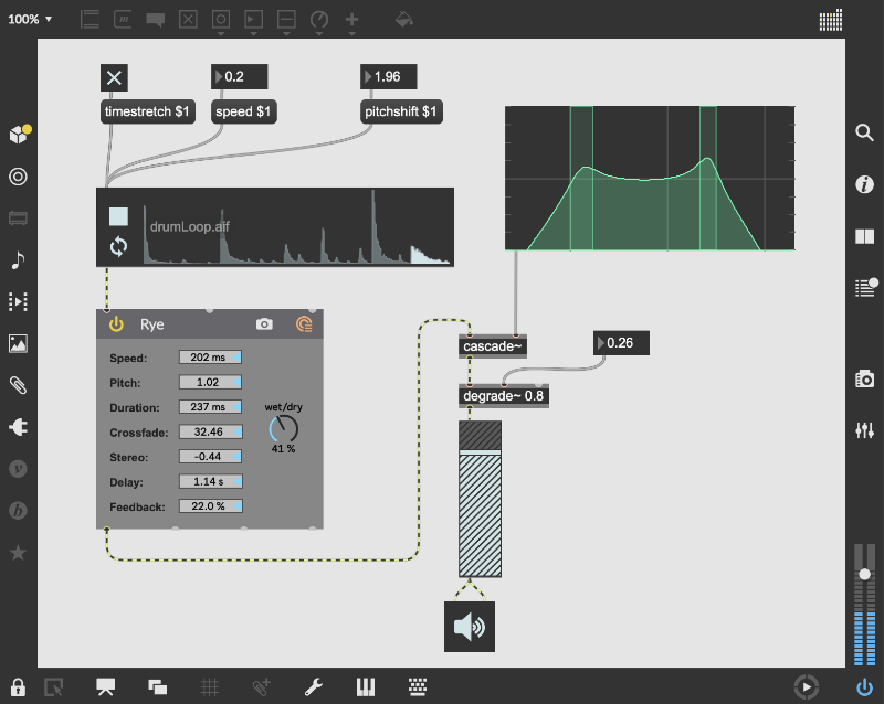 Screenshot of Max/MSP